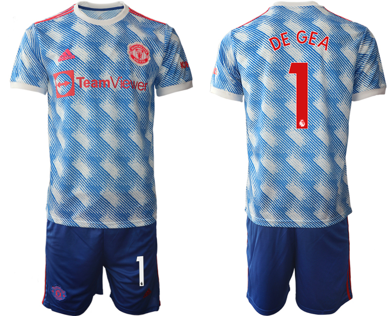 Men 2021-2022 Club Manchester United away blue #1 Soccer Jersey->manchester united jersey->Soccer Club Jersey